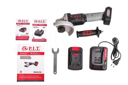 Шлифмашина угловая аккумуляторная бесщёточная P.I.T. PWS20H-125A/1