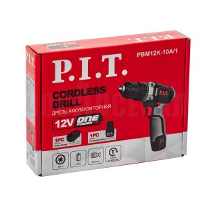 Дрель аккумуляторная P.I.T. PBM12K-10A/1
