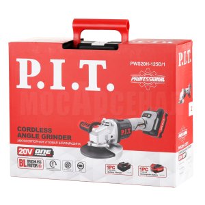 Шлифмашина угловая аккумуляторная бесщёточная P.I.T. PWS20H-125D/1