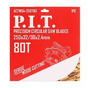 Диск пильный по дереву P.I.T. ACTW04-250T80