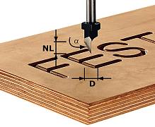 Фреза шрифтовая Festool HS S8 D11/60°