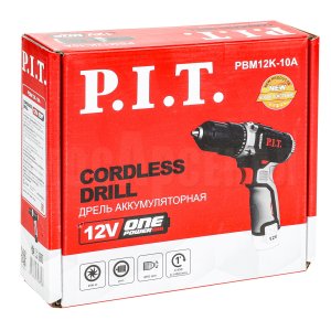 Дрель аккумуляторная P.I.T. PBM12K-10A X-DRIVER SOLO
