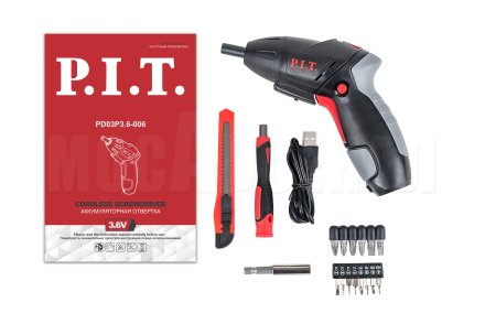 Отвертка аккумуляторная P.I.T. PD03P3.6-006