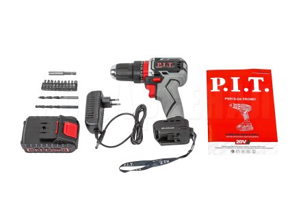 Дрель ударная аккумуляторная бесщёточная P.I.T. PSR18-D4 PROMO