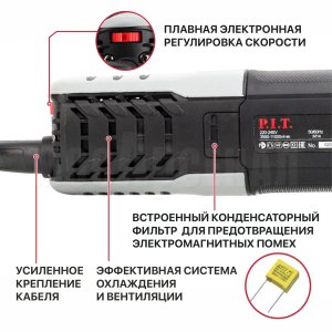 Шлифмашина угловая сетевая P.I.T. PWS125-C12