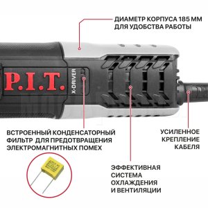 Шлифмашина угловая сетевая P.I.T. PWS125-C10