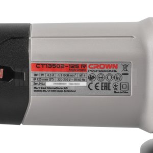 Угловая шлифовальная машина CROWN CT13502-125R