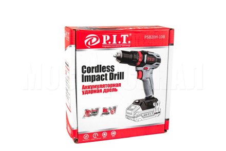 Дрель ударная аккумуляторная бесщёточная P.I.T. PSB20H-10B СОЛО