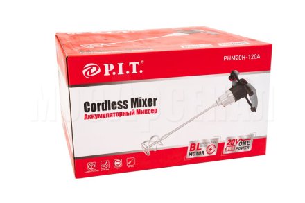 Миксер строительный аккумуляторный P.I.T. PHM20H-120A SOLO