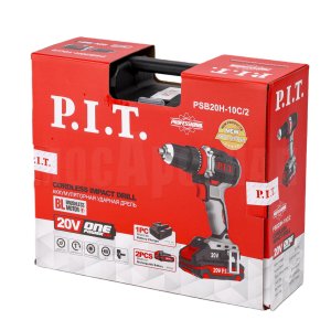 Дрель ударная аккумуляторная бесщёточная P.I.T. PSB20H-10C/2