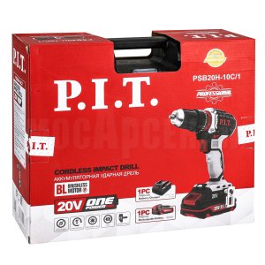 Дрель ударная аккумуляторная бесщёточная P.I.T. PSB20H-10C/1 X-DRIVER