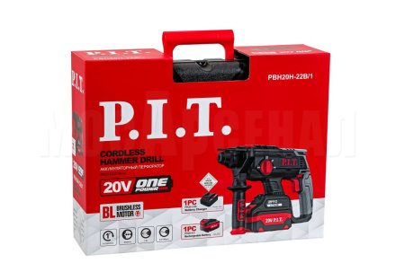 Перфоратор SDS-Plus аккумуляторный бесщеточный P.I.T. PBH20H-22B/1