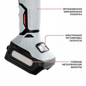 Шлифмашина угловая аккумуляторная бесщёточная P.I.T. PWS20H-125D СОЛО