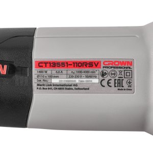 Щеточная шлифовальная машина CROWN CT13551-110RSV