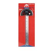 Линейка из нержавеющей стали с транспортиром P.I.T. ADVANCE HSQR05-0300