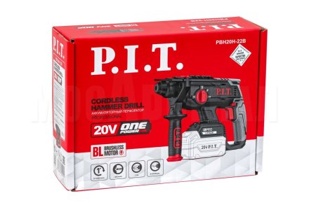 Перфоратор SDS-Plus аккумуляторный бесщёточный P.I.T. PBH20H-22B СОЛО