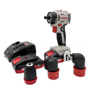 Дрель-шуруповерт аккумуляторная со сменными патронами CROWN CT21131HQX-2 BMC