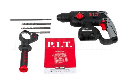 Перфоратор SDS-Plus аккумуляторный бесщёточный P.I.T. PBH20H-22B СОЛО