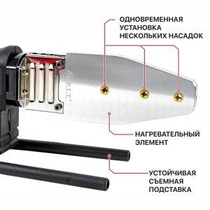Паяльник для ПВХ труб сетевой P.I.T. PWM43-C1 МАСТЕР