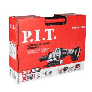 Шлифмашина угловая аккумуляторная бесщёточная P.I.T. PWS20H-125B/1