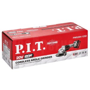 Шлифмашина угловая аккумуляторная бесщёточная P.I.T. PWS20H-125D СОЛО