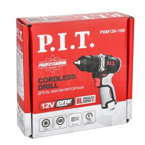 Дрель аккумуляторная бесщёточная P.I.T. PBM12K-10BСОЛО