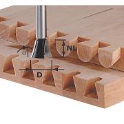 Фреза "ласточкин хвост" Festool HW S8 D14,3/13,5/15Gr.